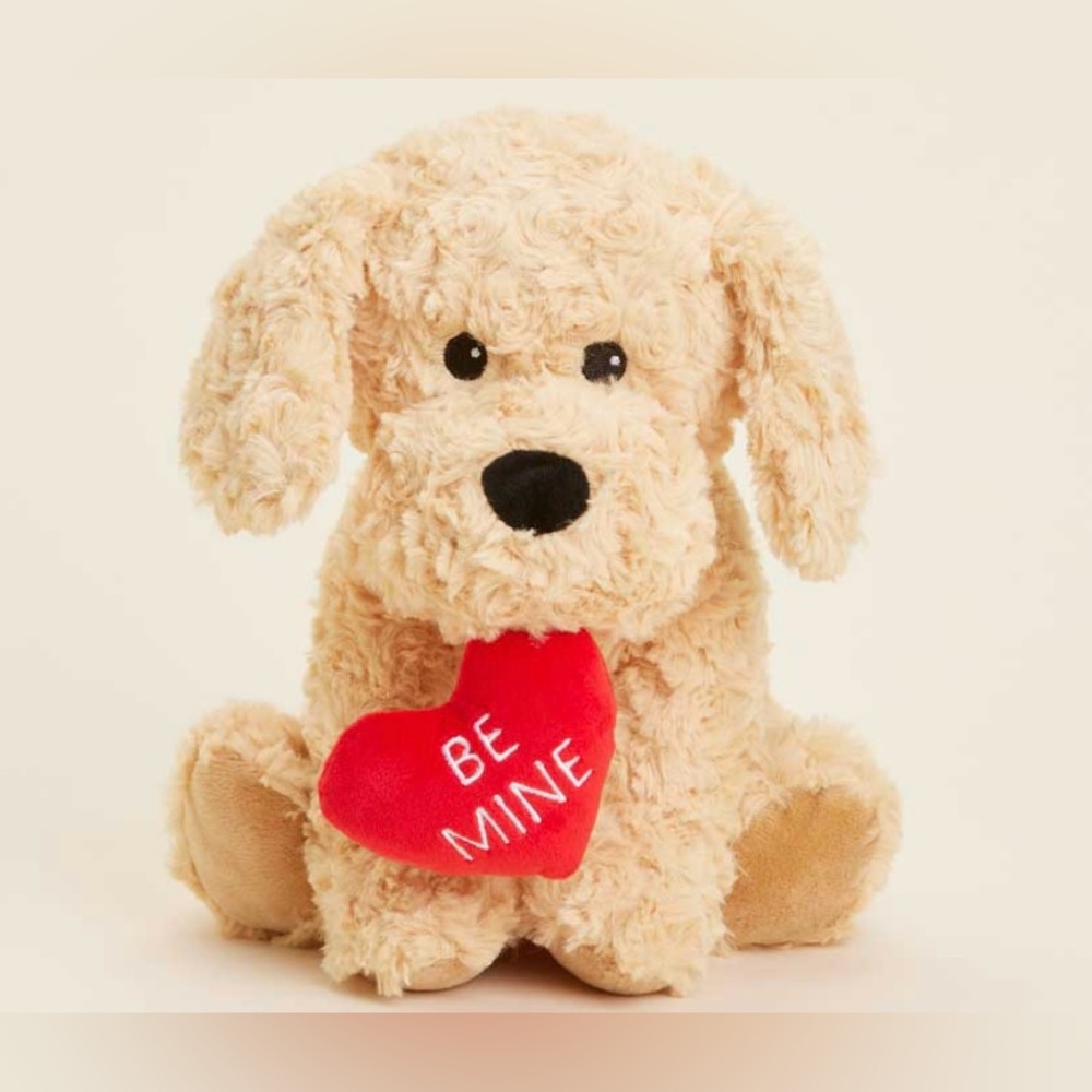 NEW Warmies Be Mine Golden Dog, Weighted & Scented with Real Lavender